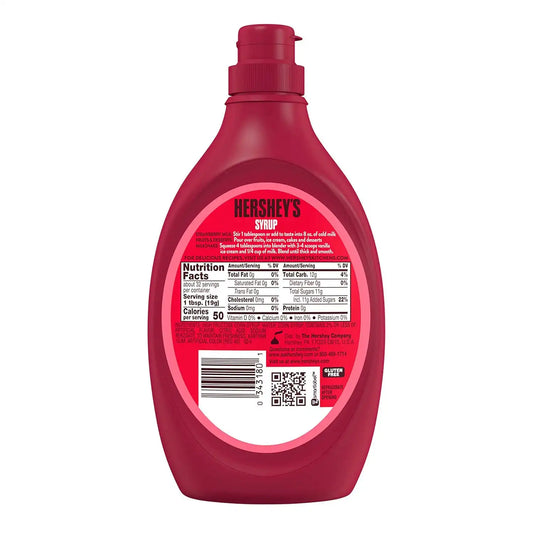 HERSHEY'S Strawberry Flavored Syrup Bottle, 22 oz, (Pack of 2)