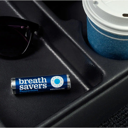 BREATH SAVERS Peppermint Flavored Sugar Free Breath Mints Rolls, .75 oz (12 Count) (Pack of 2)