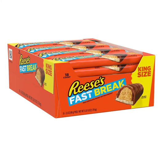 REESE'S FAST BREAK King Size Candy Bars, 3.5 oz, 18 ct