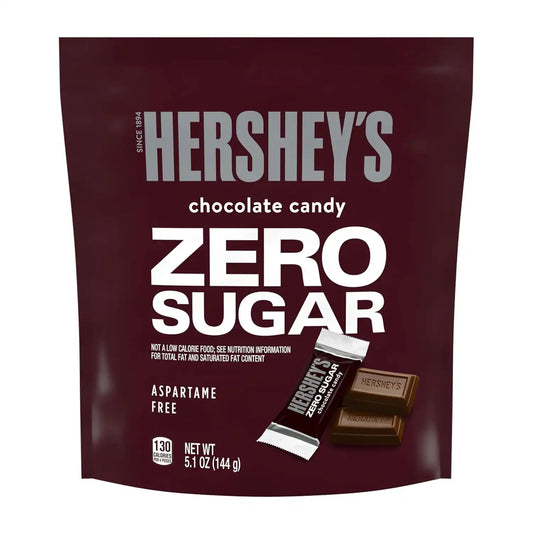 HERSHEY'S Zero Sugar Chocolate Candy Bag, 5.1 oz
