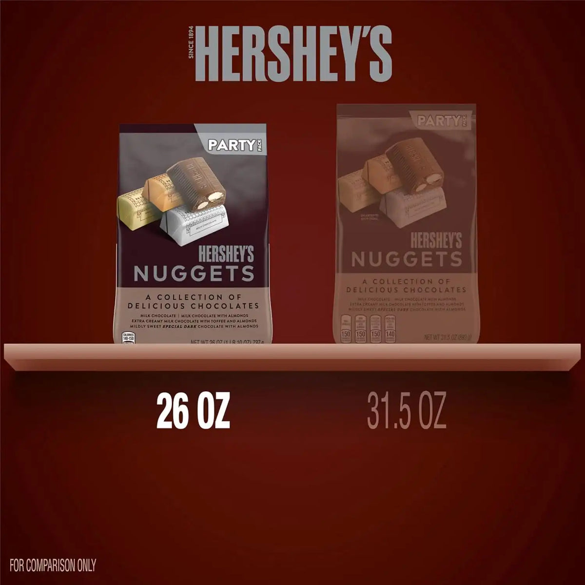 HERSHEY'S NUGGETS Assorted Chocolate Candy Variety Pack, 26 oz