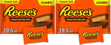 REESE'S Milk Chocolate Snack Size Peanut Butter Cups, Candy Jumbo Bag, 19.5 oz (Pack of 2)