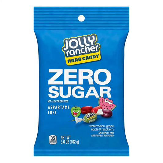 JOLLY RANCHER Zero Sugar Assorted Fruit Hard Candy Bags, 3.6 oz, 12 ct