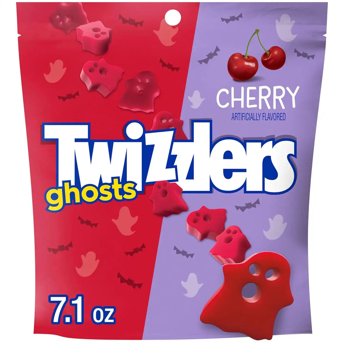 Twizzlers Ghosts Cherry Flavored Chewy Halloween Candy Bag, 7.1 oz