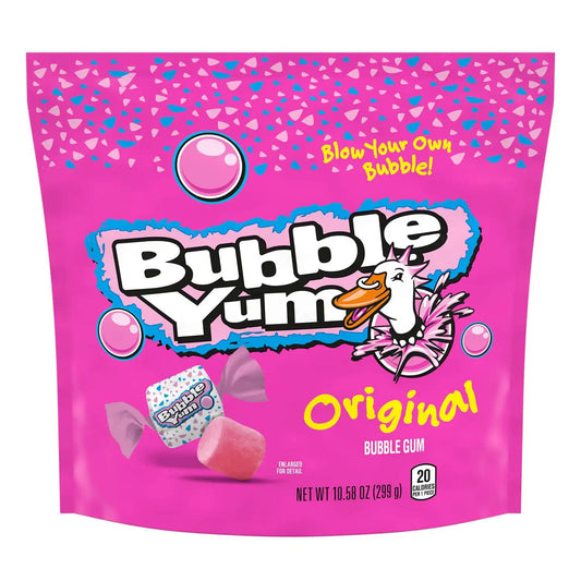 BUBBLE YUM Original Bubble Gum Bag, 10.58 oz