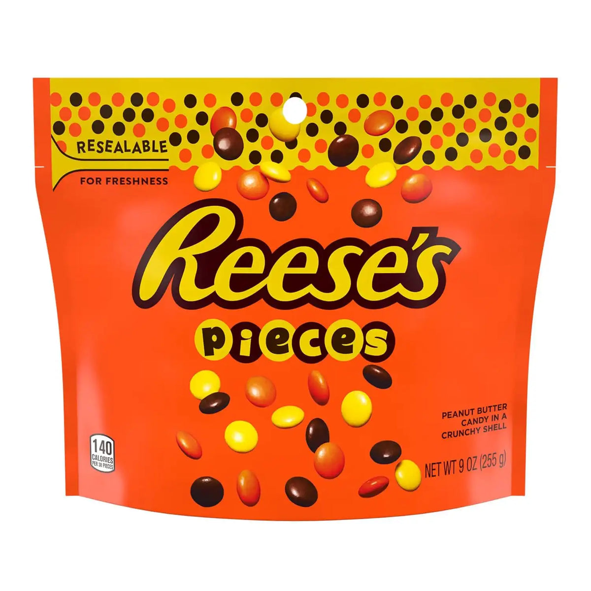 REESE'S PIECES Peanut Butter in a Crunchy Shell, Candy Bag, 9 oz