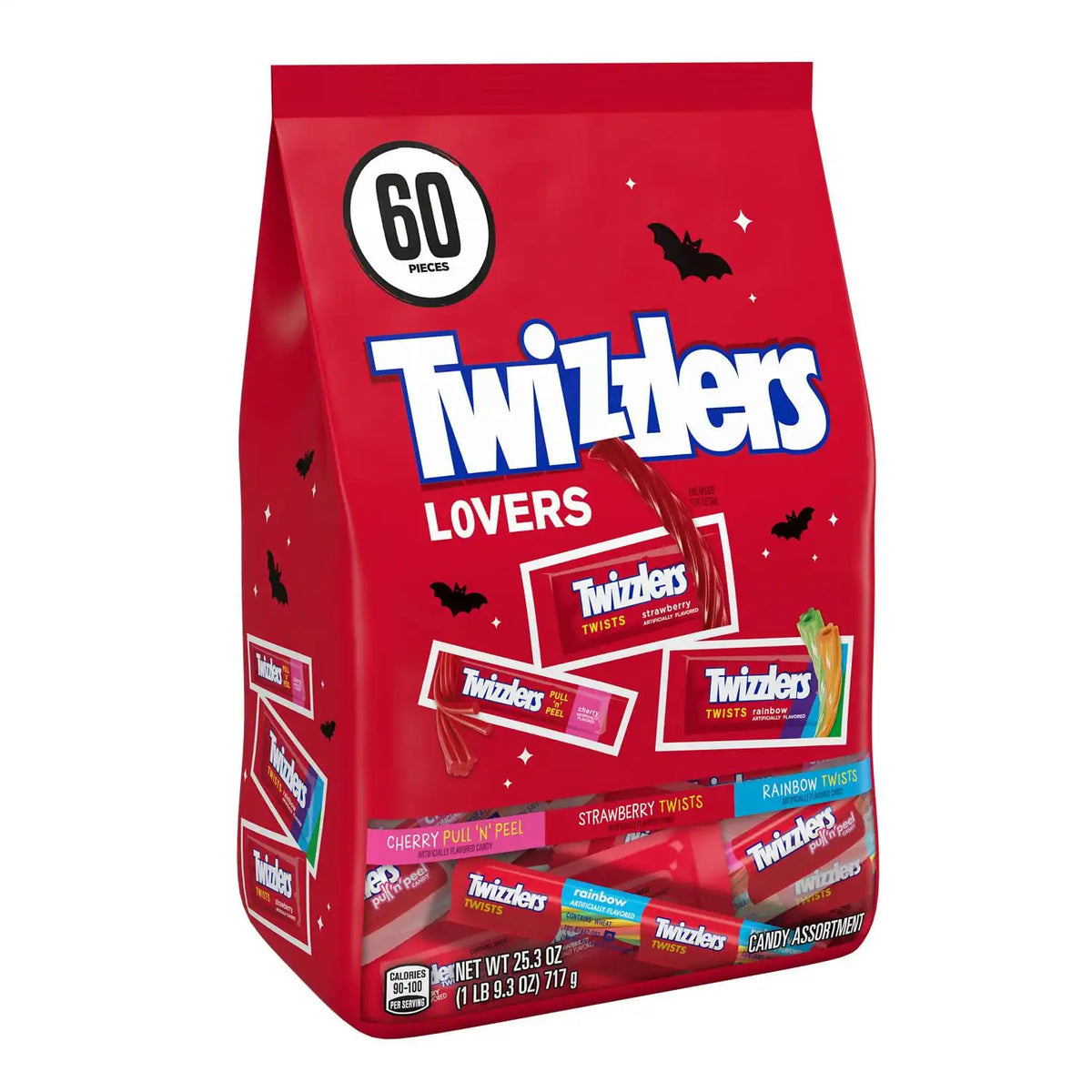Twizzlers Assorted Fruit Flavored Licorice Style Halloween Candy, 25.3 oz