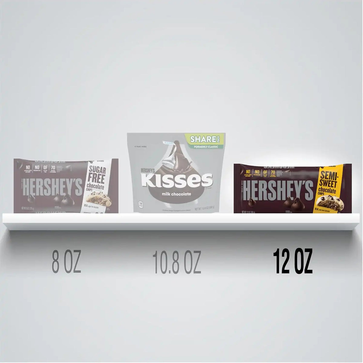 HERSHEY'S Semi-Sweet Chocolate Baking Chips Bag, 12 oz