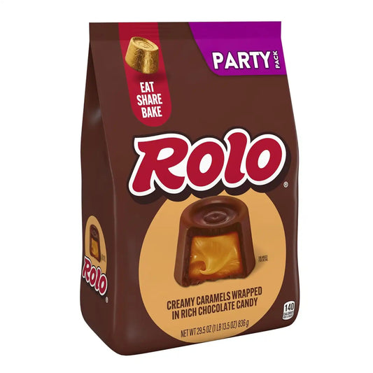 ROLO Rich Chocolate Caramels Candy Party Pack, 29.5 oz (Pack of 2)