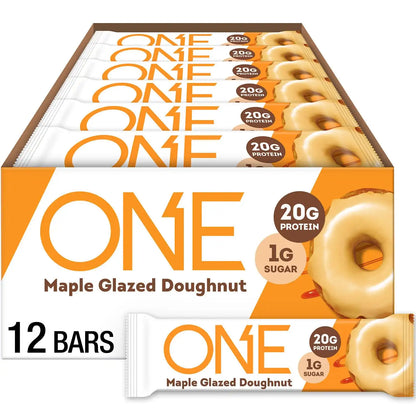 ONE Maple Glazed Doughnut Protein Bars, 20g Protein, Gluten Free, 12 ct