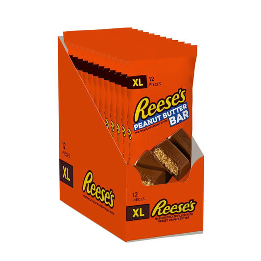 REESE'S Milk Chocolate Peanut Butter XL, Candy Bars, 4.25 oz (12 Count, 12 Pieces)
