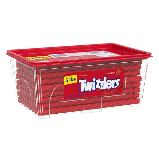 TWIZZLERS Twists Strawberry Flavored Licorice Style Candy Tub, 5 lb