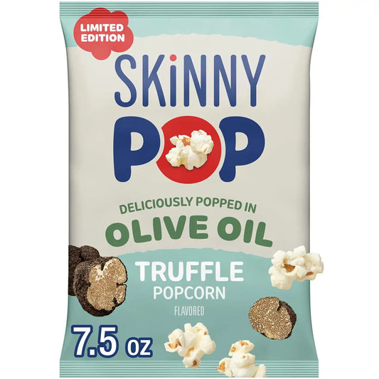 SKINNYPOP Olive Oil Truffle Flavored, Gluten Free Popcorn Bag, 7.5 oz