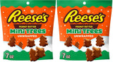 REESE'S Mini Peanut Butter Christmas Trees, Unwrapped, 7 oz (Pack of 2)