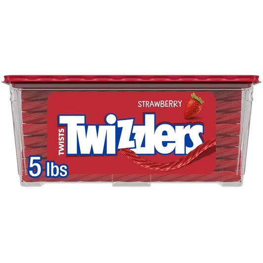 TWIZZLERS Twists Strawberry Flavored Licorice Style Candy Tub, 5 lb