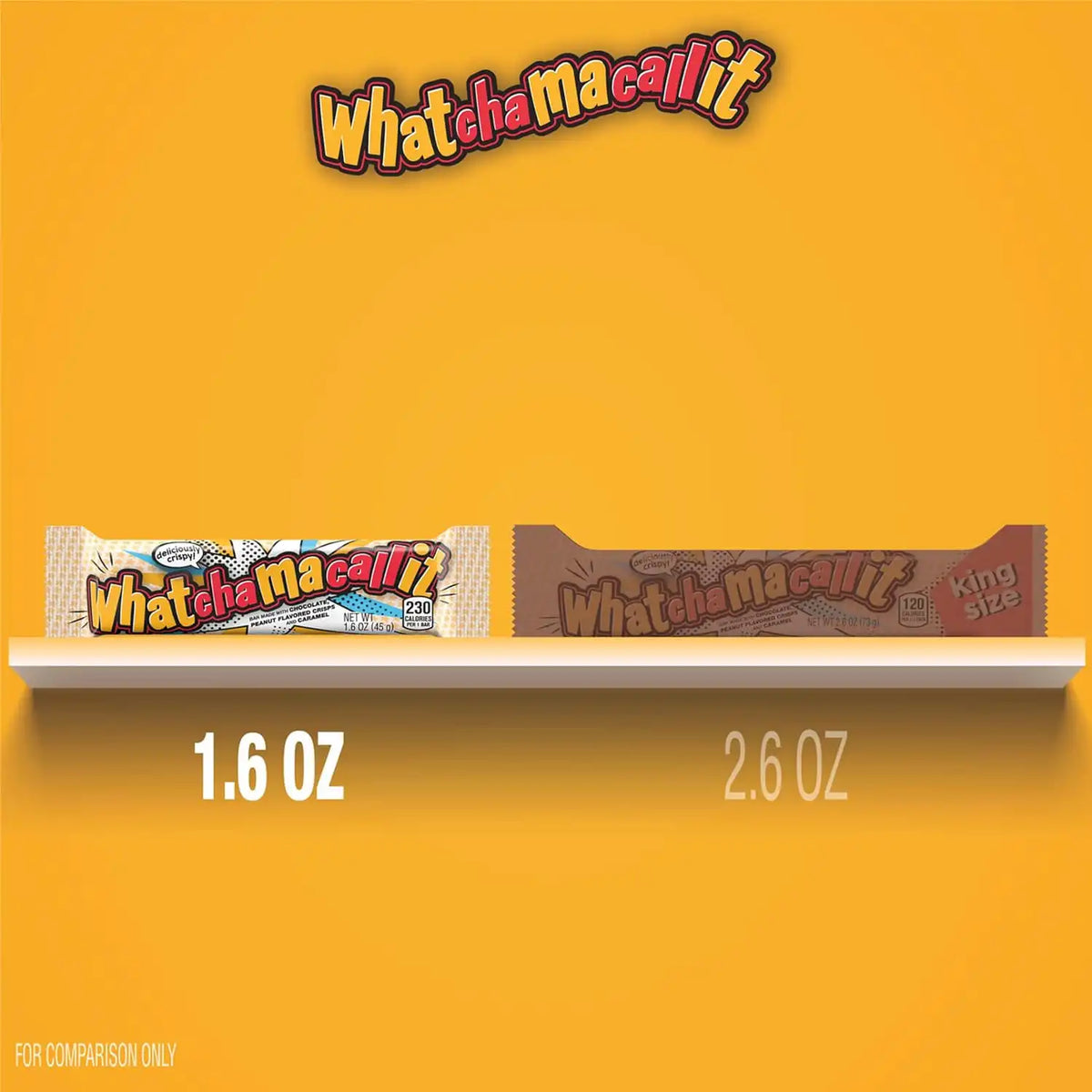 WHATCHAMACALLIT Chocolate Caramel Peanut Crisps Candy Bars, 1.6 oz, 36 Ct