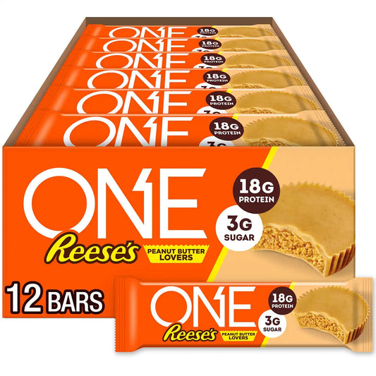 ONE Reese's Peanut Butter Protein Bar, 18g Protein, 3g Sugar, 12 ct