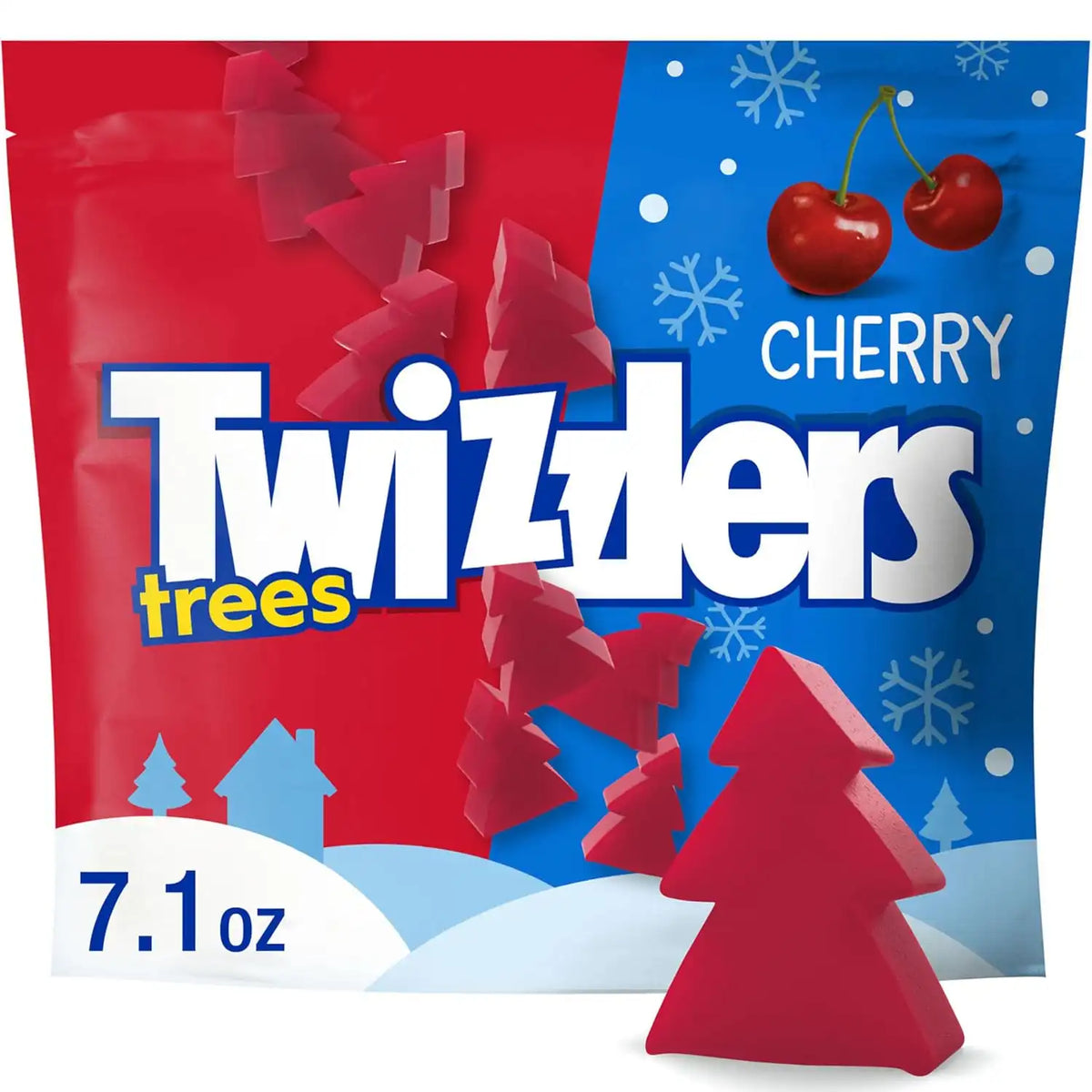 TWIZZLERS Cherry Flavored Trees Christmas Licorice Candy, 7.1 oz Bag