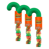 REESE'S Miniatures Milk Chocolate Peanut Butter Cups, Christmas Candy Plastic Cane, 2.17 oz (Pack of 3)