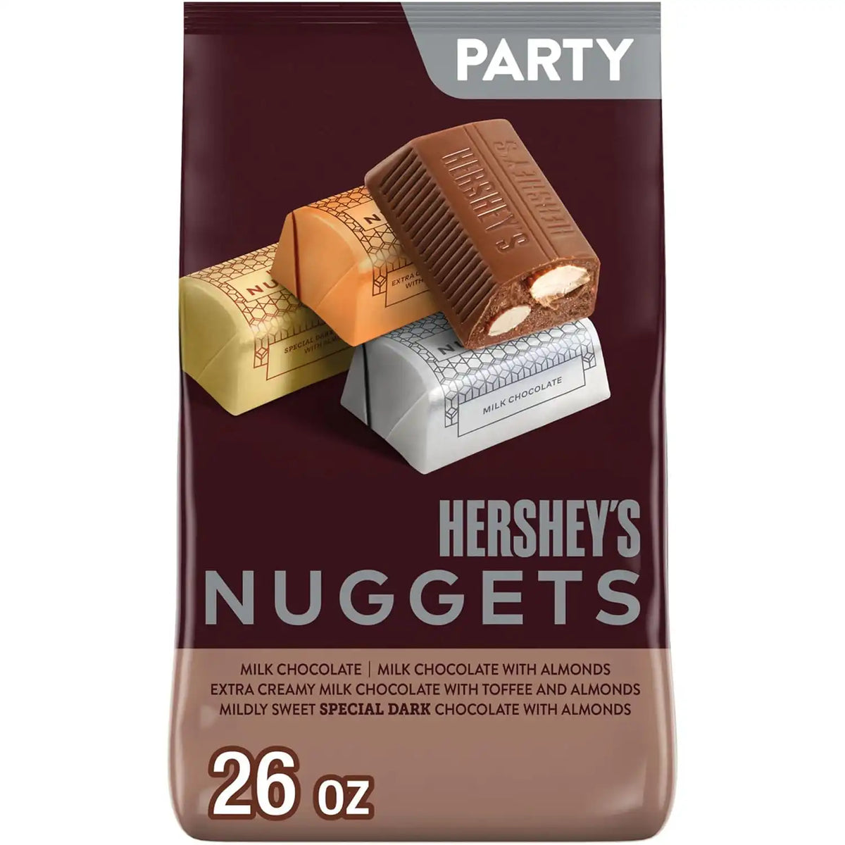HERSHEY'S NUGGETS Assorted Chocolate Candy Variety Pack, 26 oz