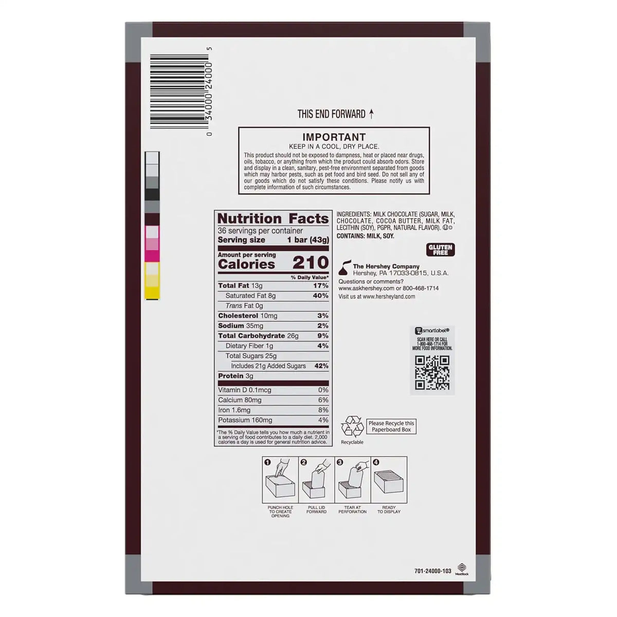 Hershey's Cookies 'n' Creme Snack Size Bars, White Milk Chocolate Candy Bars, 31.9 Oz / 2 Pounds
