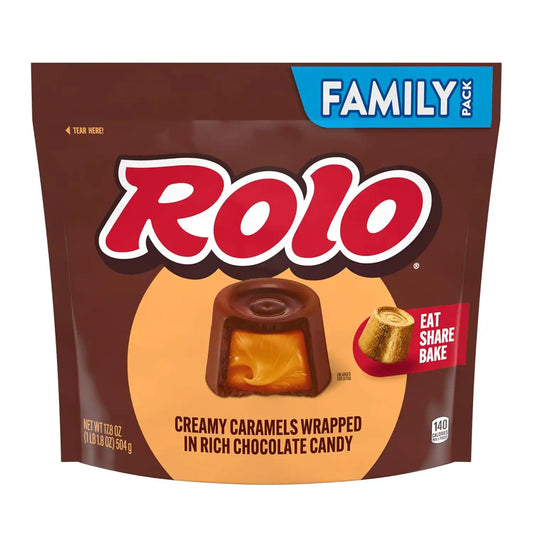 ROLO Rich Chocolate Caramels Candy Family Pack, 17.8 oz