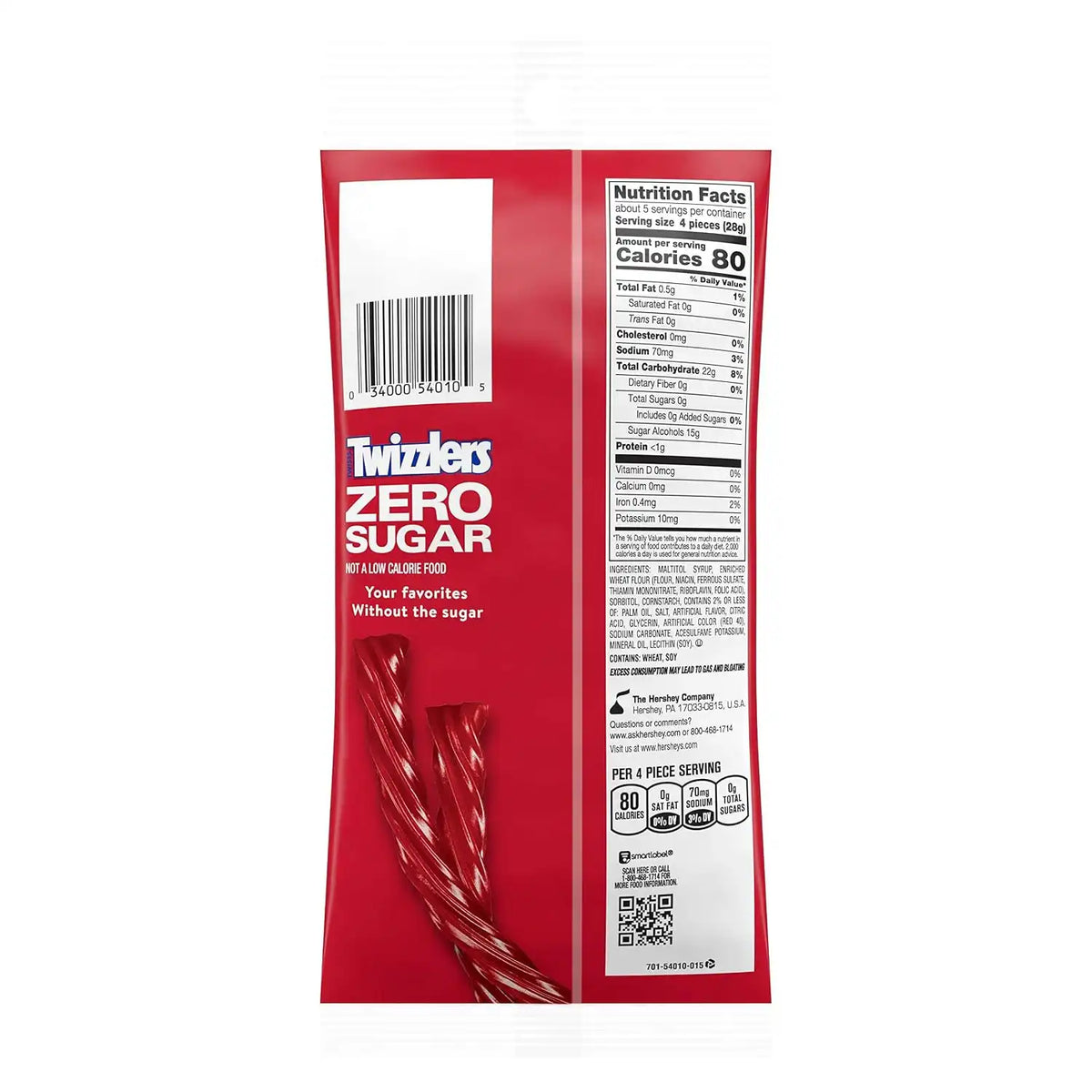 TWIZZLERS Sugar Free Strawberry Twists (5-Ounce Bag) (Pack of 2)