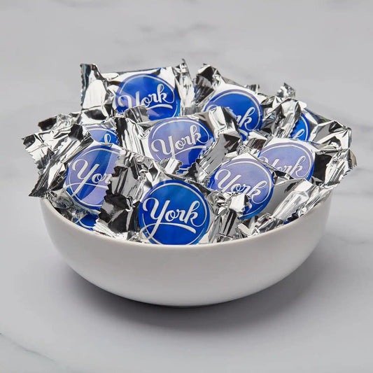 YORK Dark Chocolate Snack Size Peppermint Patties, Candy Pantry Pack, 15 oz (25 Pieces)