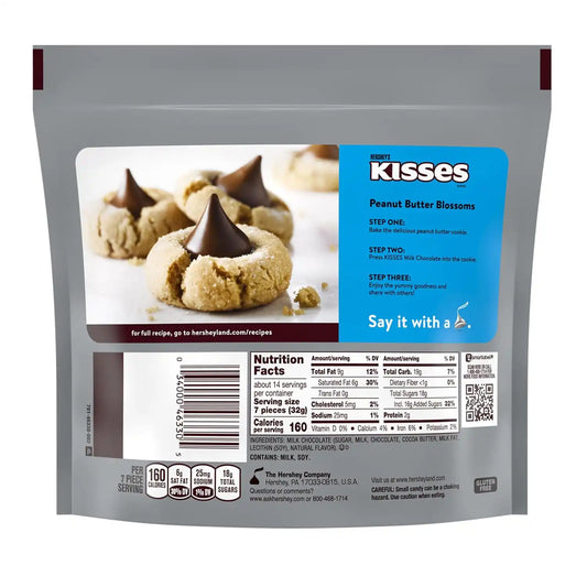 HERSHEY'S KISSES Milk Chocolate Candy Family Pack, 15.9 oz
