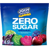 JOLLY RANCHER Gummies Zero Sugar Assorted Gummy Candy Fruit Pouches, 4.9 oz