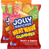 JOLLY RANCHER Heat Wave Gummies Spicy n Sweet Assorted Fruit Flavored Candy Bag, 6 oz (Pack of 2)