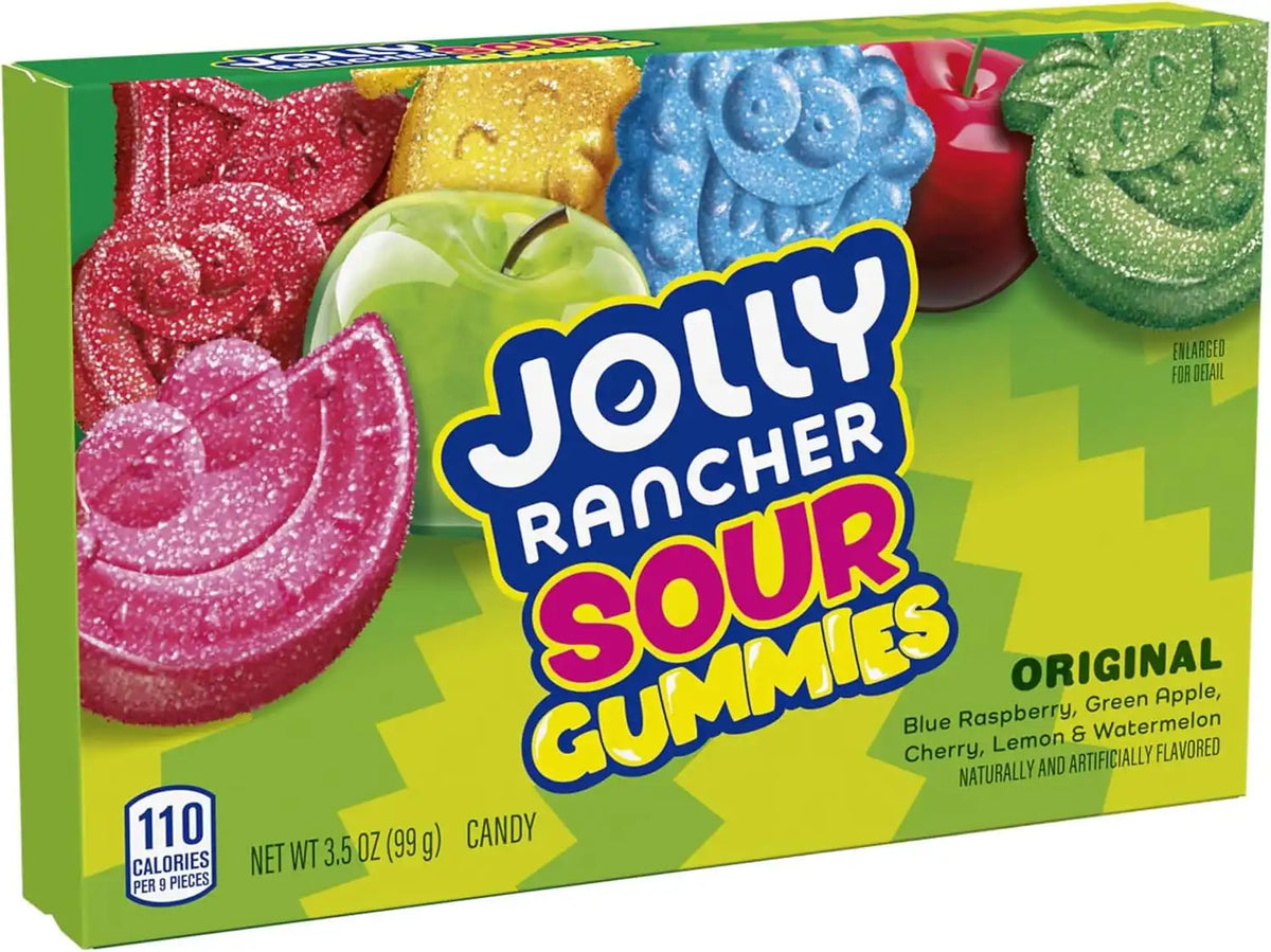 JOLLY RANCHER Sour Gummies Assorted Fruit Flavored Candy Box, 3.5 oz (Pack of 5)