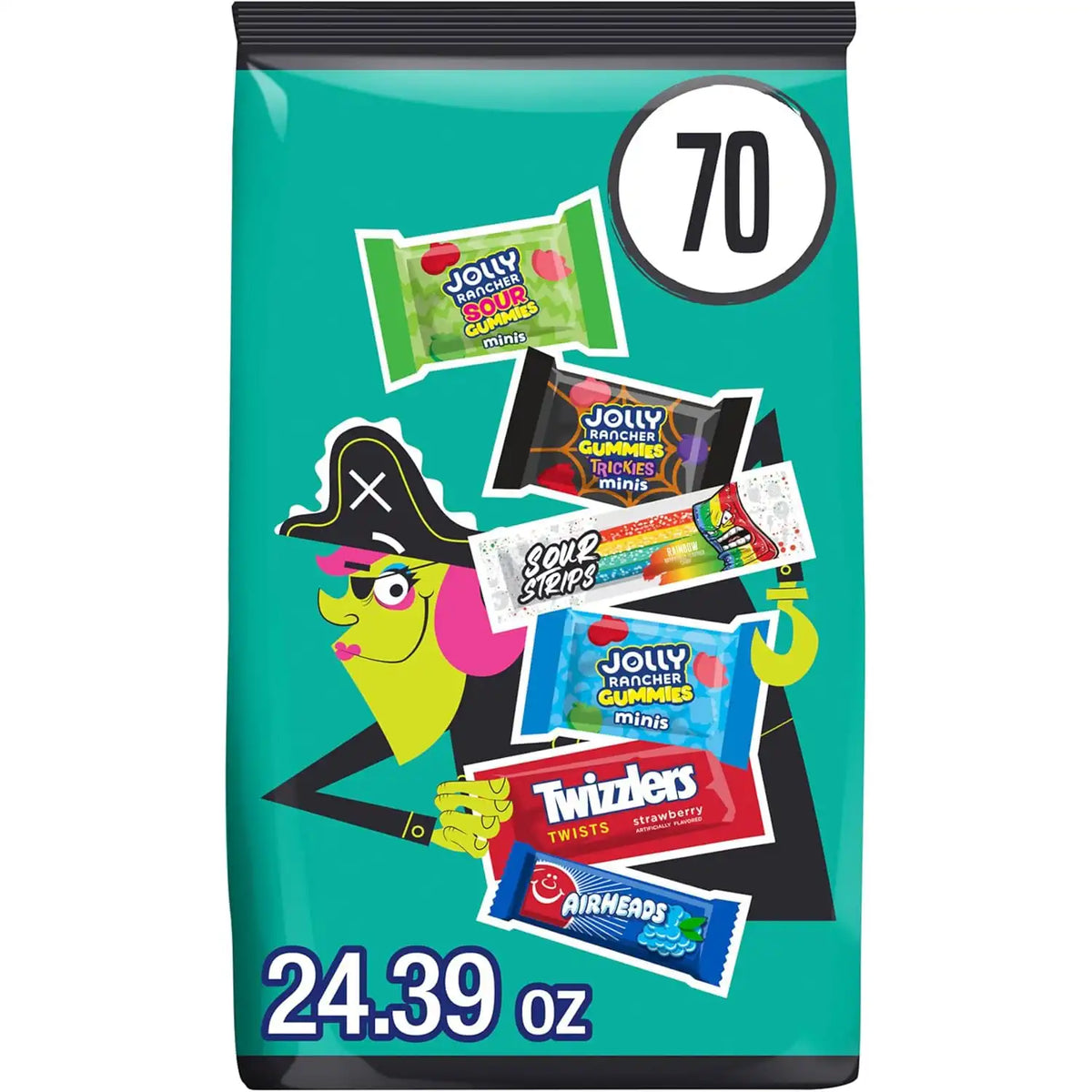 Hershey's Assorted Fruit Flavored Halloween Candy Bulk Pack, 24.39 oz