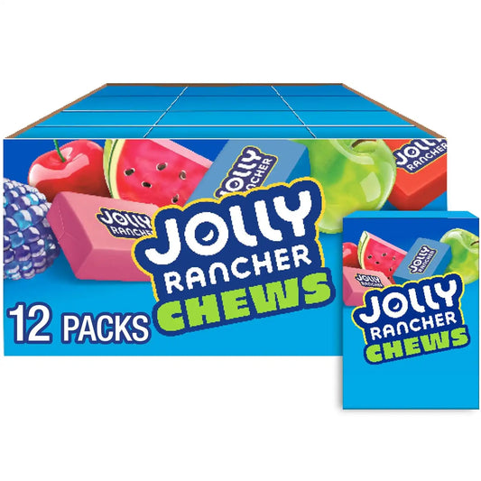 JOLLY RANCHER Chews Assorted Fruit Flavored Candy Box, 2.06 Ounce (Pack of 96)