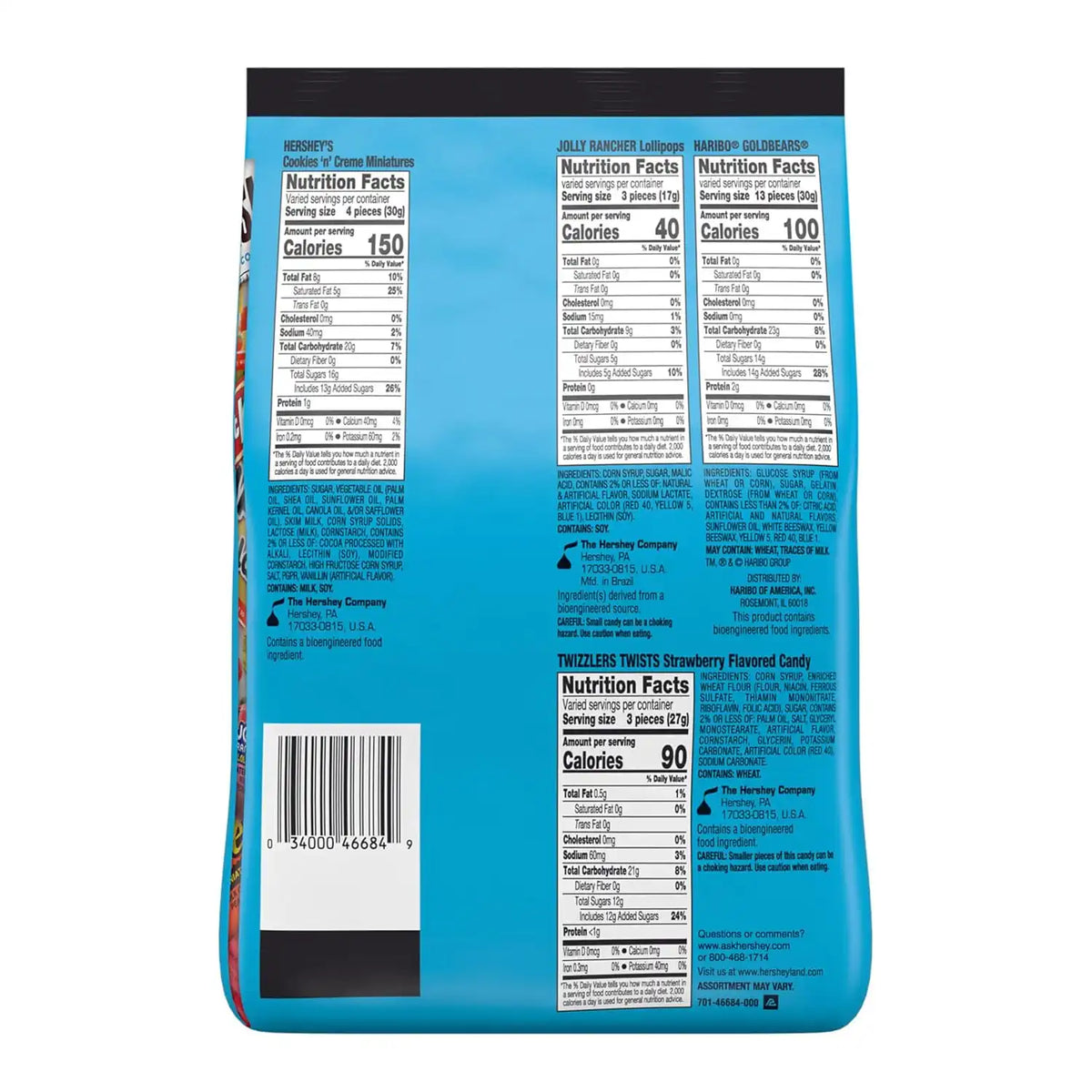 Hershey Assorted, Halloween Candy Variety Bag, 20.65 oz (65 Pieces) (Pack of 2)