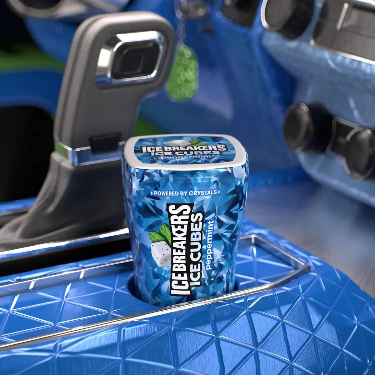 ICE BREAKERS Ice Cubes Peppermint Sugar-Free Gum Bottles, 4 ct