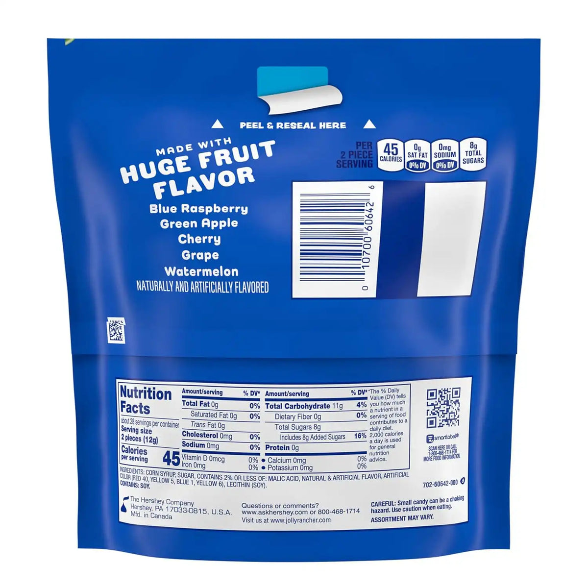 JOLLY RANCHER Original Fruit Flavored Hard Candy Bag, 12 Ounce (Pack of 8)