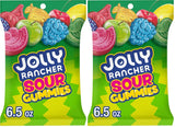 JOLLY RANCHER Gummies Sours Assorted Fruit Flavored Candy Bag, 6.5 oz (Pack of 2)