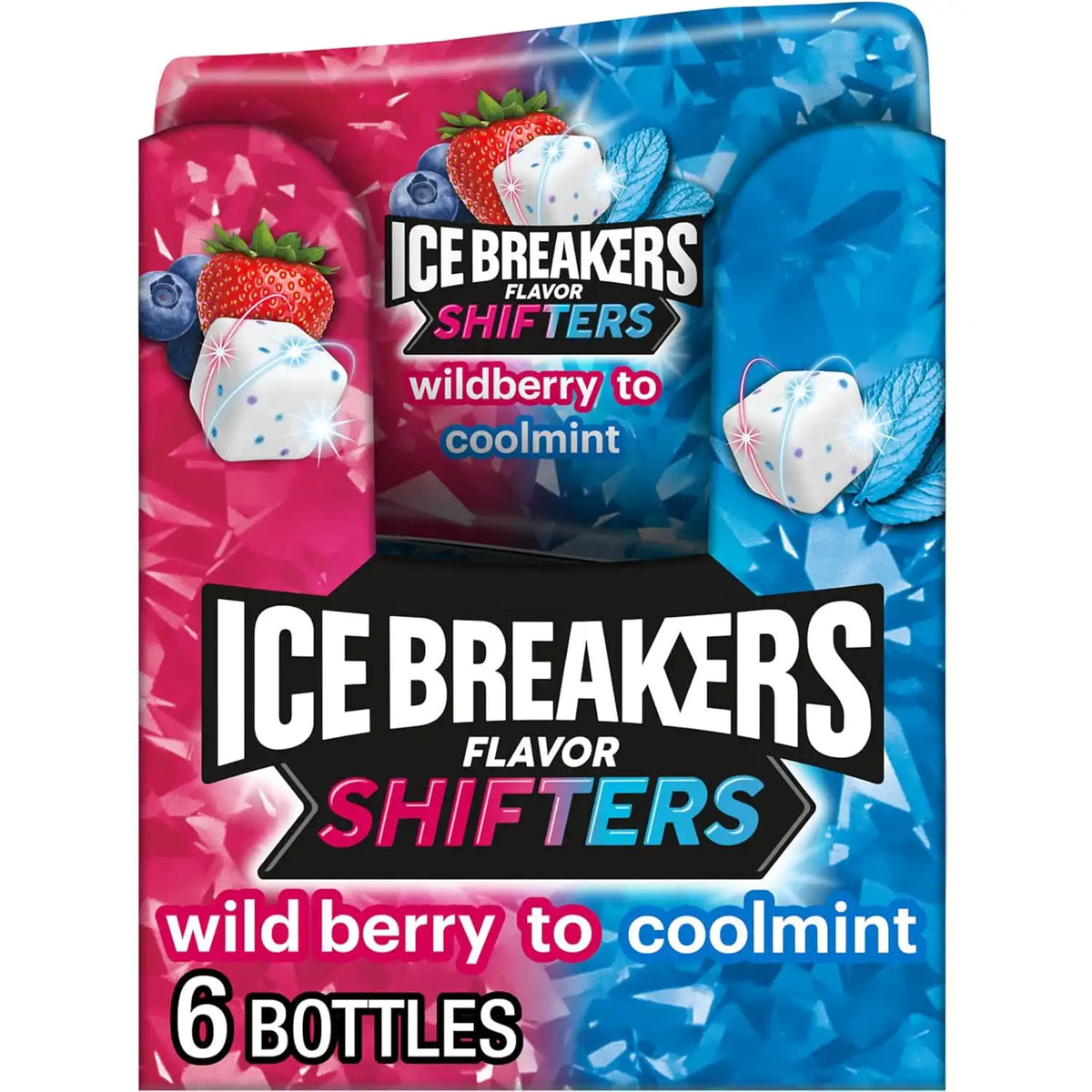 ICE BREAKERS Flavor Shifters Wild Berry to Coolmint Gum, 6 Ct