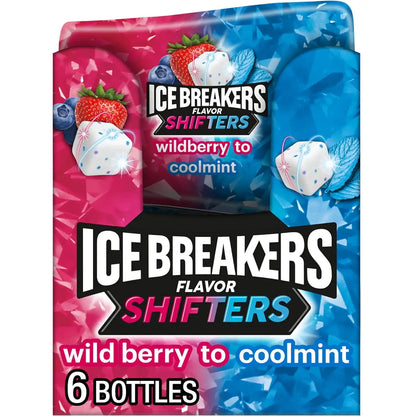 ICE BREAKERS Flavor Shifters Wild Berry to Coolmint Gum, 6 Ct