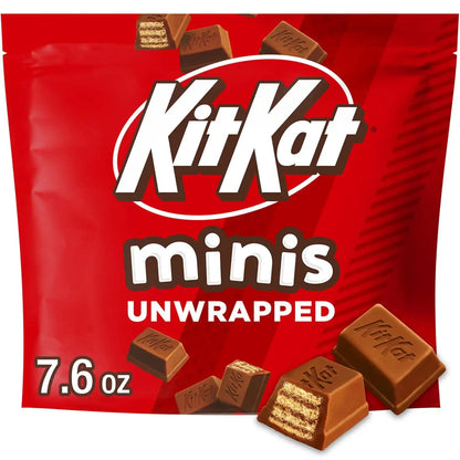 Kit Kat, Minis Unwrapped Milk Chocolate Wafer Candy Bag, 7.6 Ounce