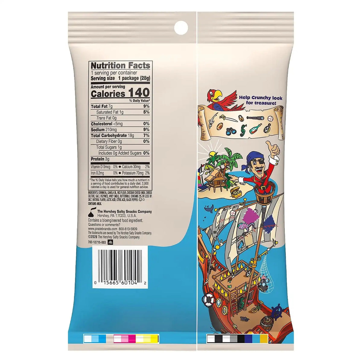 PIRATE'S BOOTY Aged White Cheddar Cheese Puffs Bags, 1 oz (30 Count)