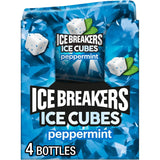 ICE BREAKERS Ice Cubes Peppermint Sugar-Free Gum Bottles, 4 ct