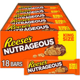 REESE'S NUTRAGEOUS Chocolate, Peanut Butter, Caramel and Peanut King Size, Candy Bars, 3.1 oz (18 Count)