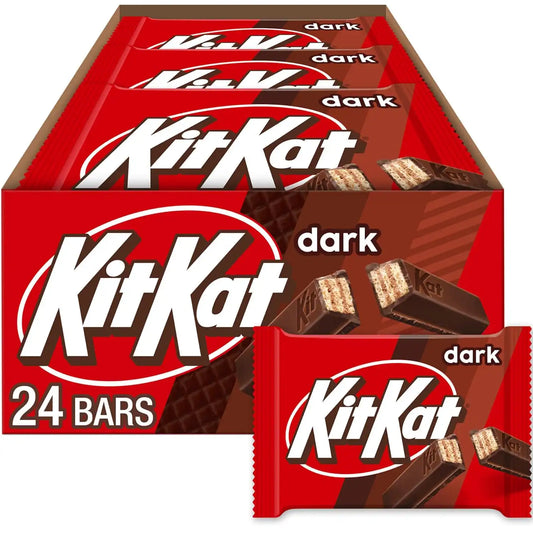 KIT KAT Dark Chocolate Wafer Candy Bars, 1.5 oz (24 Count)