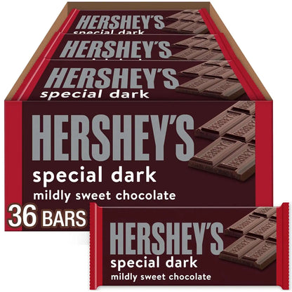 HERSHEY'S SPECIAL DARK Mildly Sweet Chocolate Candy Bars, 1.45 oz (36 Count)