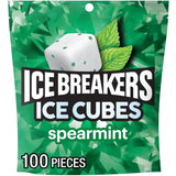 ICE BREAKERS Spearmint Sugar-Free Gum Pouch, 8.11 oz, 100 Count (Pack of 8)