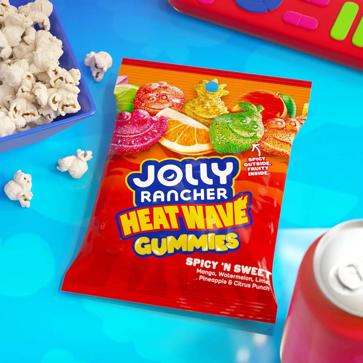 JOLLY RANCHER Heat Wave Gummies Spicy n Sweet Assorted Fruit Flavored Candy Bag, 6 oz (Pack of 2)