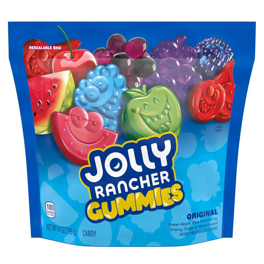 JOLLY RANCHER Gummies Original Fruit Gummy Candy Bag, 14 oz