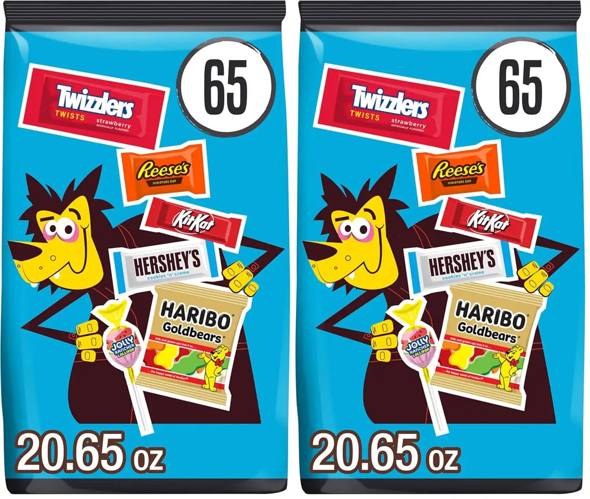 Hershey Assorted, Halloween Candy Variety Bag, 20.65 oz (65 Pieces) (Pack of 2)